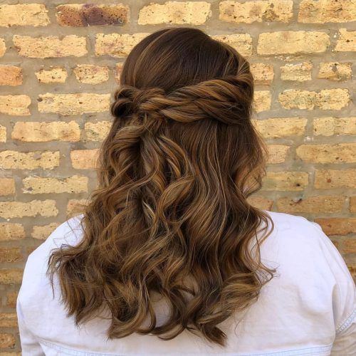 Dimensional Waves In Half Up Wedding Hairstyles (Photo 4 of 20)