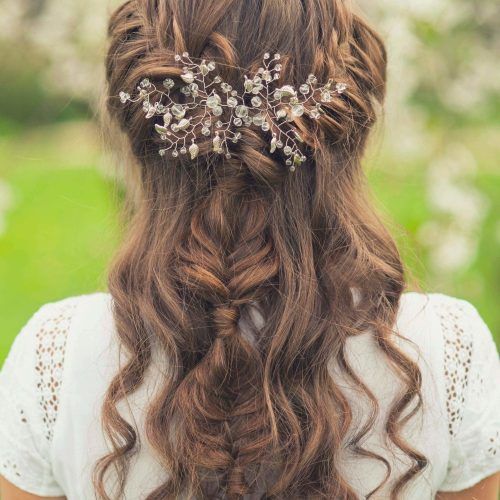 Half Updo Braids Hairstyles With Accessory (Photo 13 of 15)