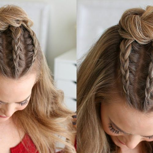 Topknot Hairstyles With Mini Braid (Photo 6 of 20)