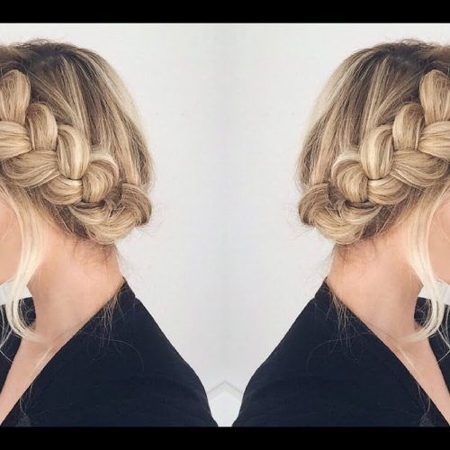 Halo Braid Hairstyles With Long Tendrils (Photo 3 of 20)