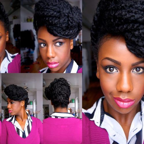 Senegalese Twist Styles Updo Hairstyles (Photo 12 of 15)