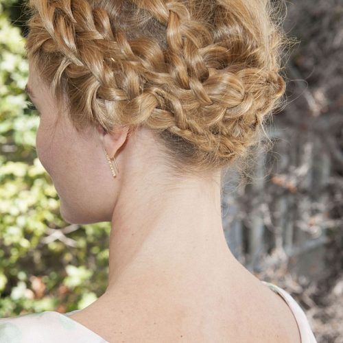 Halo Braid Hairstyles With Long Tendrils (Photo 5 of 20)