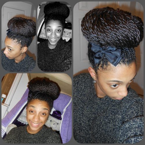 Senegalese Twist Styles Updo Hairstyles (Photo 5 of 15)