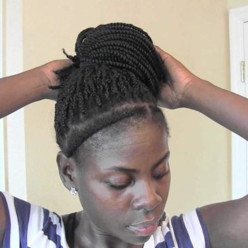 Cornrows With High Twisted Bun (Photo 9 of 15)