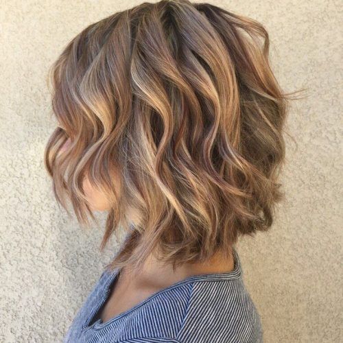 Caramel Lob Hairstyles With Delicate Layers (Photo 16 of 20)