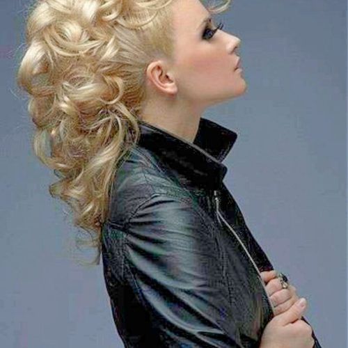 Curly Mohawk Updo Hairstyles (Photo 12 of 20)