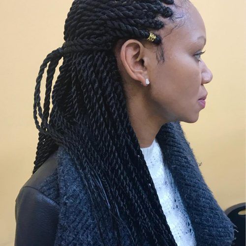 Blue Twisted Yarn Braid Hairstyles For Layered Twists (Photo 6 of 20)