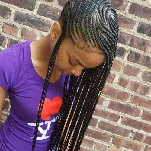 Full Scalp Patterned Side Braided Hairstyles (Photo 1 of 20)