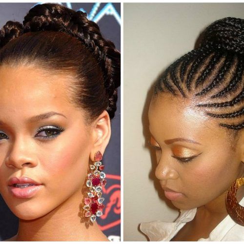 Braided Bun Updo African American Hairstyles (Photo 13 of 15)