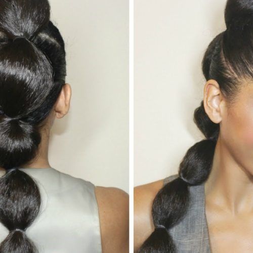 Natural Bubble Ponytail Updo Hairstyles (Photo 8 of 20)