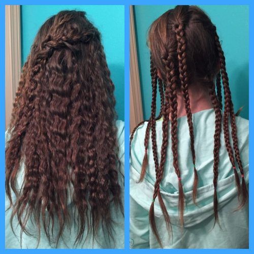 Crimped Crown Braids (Photo 10 of 15)