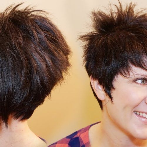 Blonde Pixie Hairstyles With Short Angled Layers (Photo 8 of 20)