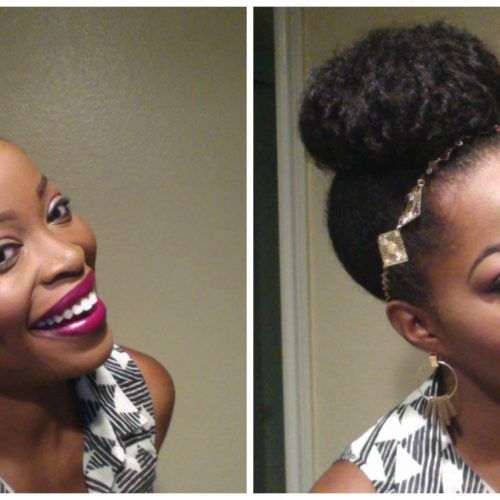Updo Hairstyles For Medium Length Natural Hair (Photo 14 of 15)