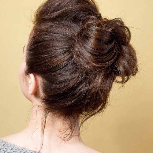 Chunky Twisted Bun Updo For Long Hair (Photo 14 of 15)