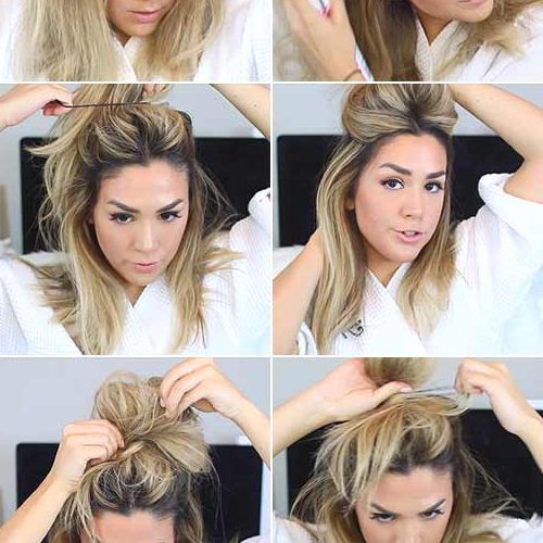 Medium Length Hairstyles With Top Knot (Photo 19 of 20)