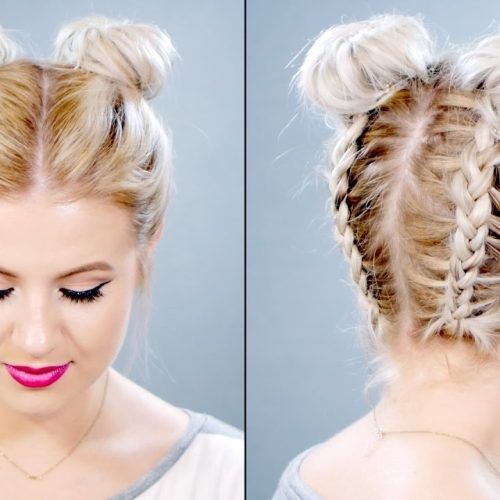 Twin Braid Updo Hairstyles (Photo 1 of 15)