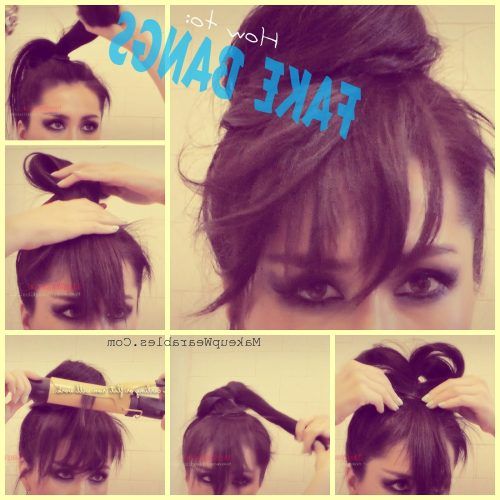 Updos For Long Hair With Bangs (Photo 15 of 15)