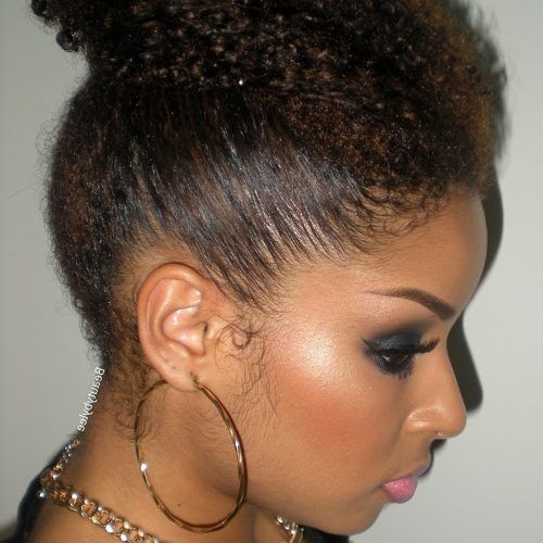 Natural Curly Updos For Black Hair (Photo 5 of 15)