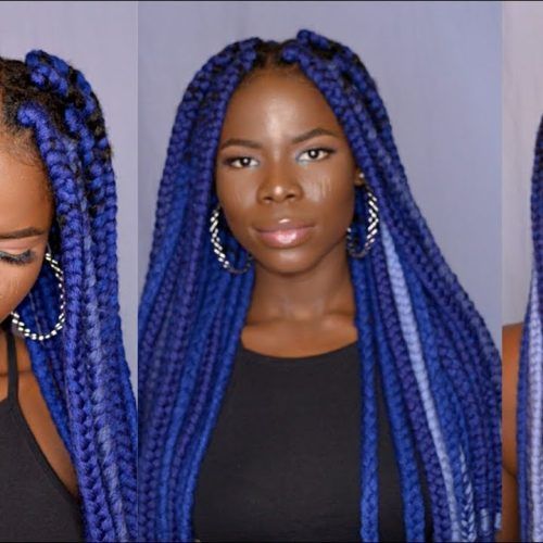 Blue And Black Cornrows Braid Hairstyles (Photo 9 of 20)