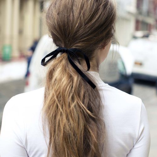Loosely Tied Braided Hairstyles With A Ribbon (Photo 4 of 20)