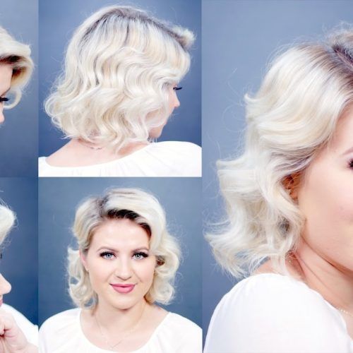 Short Wedding Hairstyles With Vintage Curls (Photo 3 of 20)