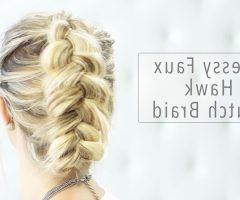 20 Inspirations Messy Braided Faux Hawk Hairstyles