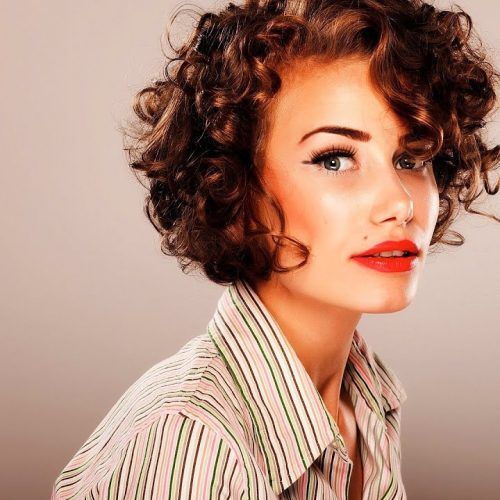 Feminine Shorter Hairstyles For Curly Hair (Photo 19 of 20)