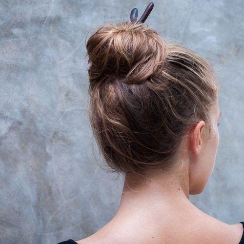 Bun Updo With Accessories For Thick Hair (Photo 7 of 15)
