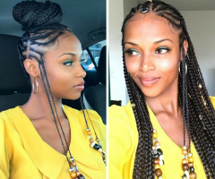 15 Inspirations Cornrows Hairstyles with Beads