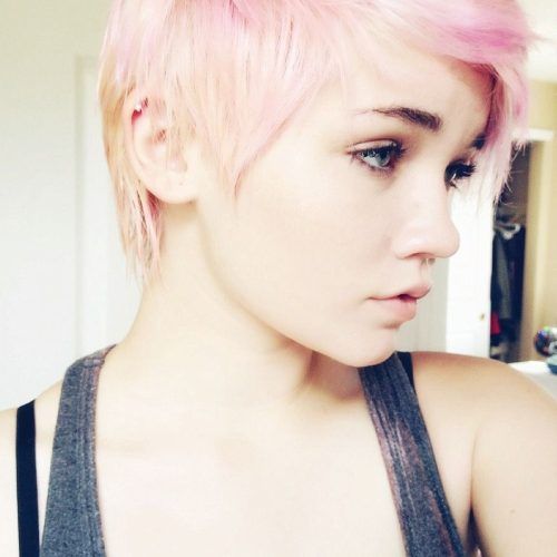 Pastel Pixie Haircuts With Curly Bangs (Photo 7 of 20)