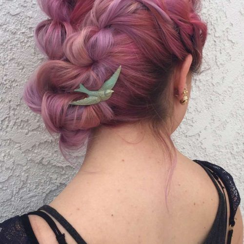 Pastel Colored Updo Hairstyles With Rope Twist (Photo 1 of 20)