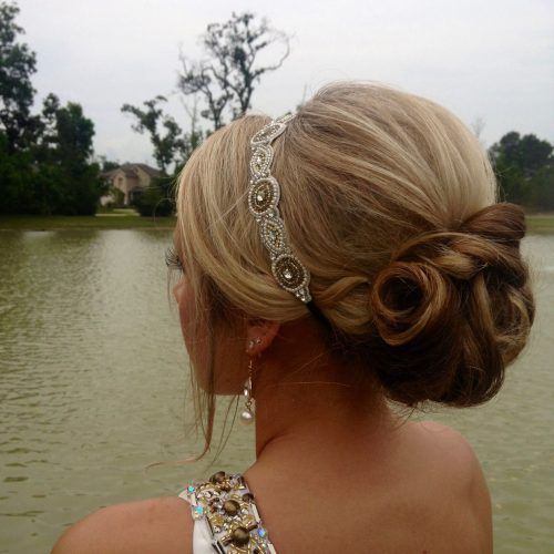 Blinged Out Bun Updo Hairstyles (Photo 4 of 20)