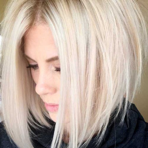 Icy Blonde Inverted Bob Haircuts (Photo 8 of 20)