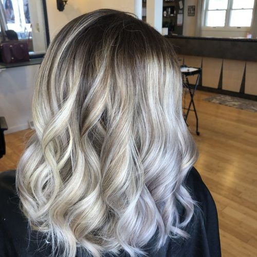 Ash Blonde Balayage Ombre On Dark Hairstyles (Photo 6 of 20)