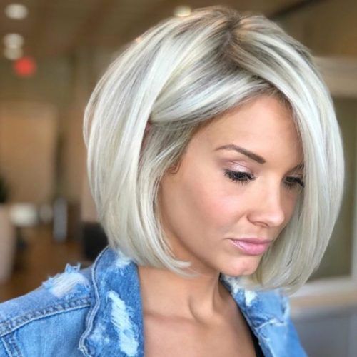 Icy Blonde Inverted Bob Haircuts (Photo 6 of 20)