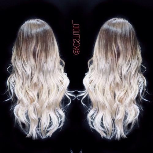 Icy Ombre Waves Blonde Hairstyles (Photo 6 of 20)