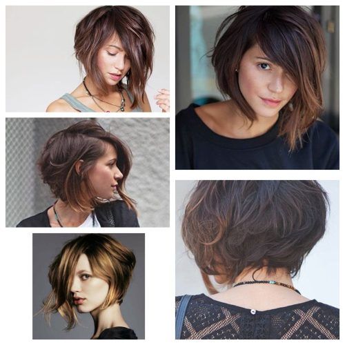 Asymmetrical Feathered Bangs Hairstyles With Short Hair (Photo 2 of 20)
