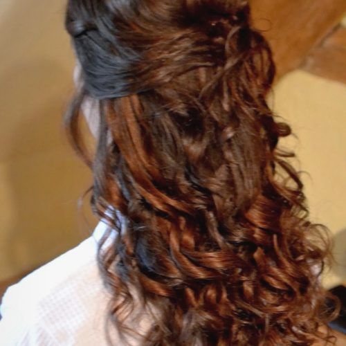 Half Up Wedding Hairstyles Long Curly Hair (Photo 10 of 15)