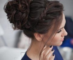 20 Collection of Big Curly Bun Prom Updos