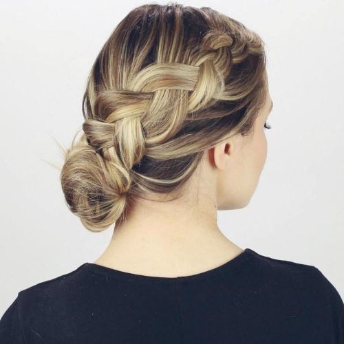 Diagonal Braid And Loose Bun Hairstyles For Prom (Photo 5 of 20)
