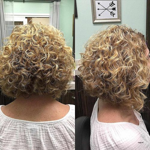Curly Angled Blonde Bob Hairstyles (Photo 20 of 20)
