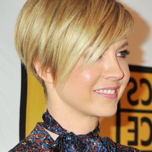 Blonde Pixie Hairstyles With Short Angled Layers (Photo 19 of 20)