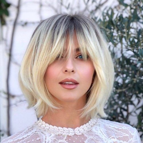 Blonde Bob Haircuts With Side Bangs (Photo 15 of 20)