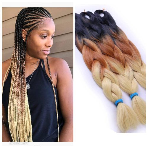 Cornrow Ombre Ponytail Micro Braid Hairstyles (Photo 13 of 20)