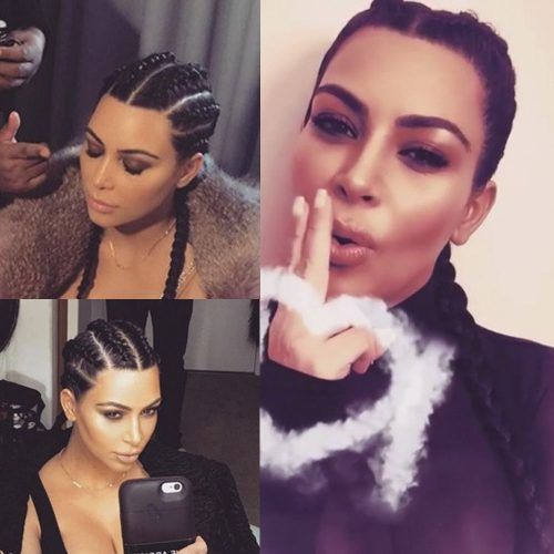 Kim Kardashian Braided Hairstyles (Photo 14 of 15)