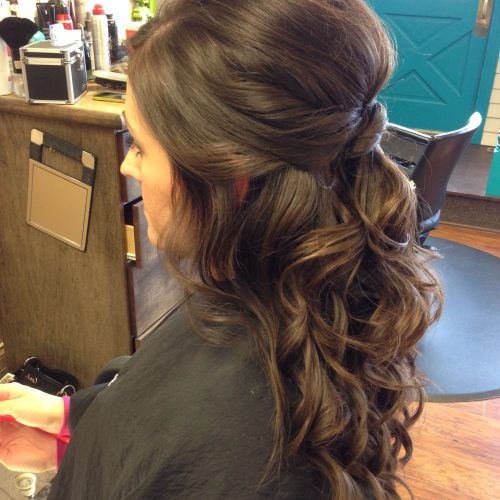 Tied Back Ombre Curls Bridal Hairstyles (Photo 14 of 20)