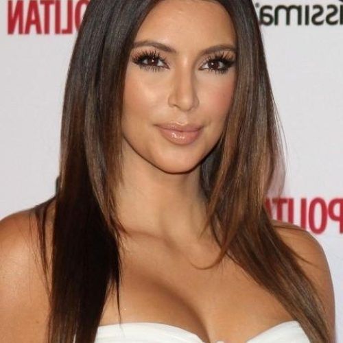 Long Layered Hairstyles Kim Kardashian (Photo 7 of 15)