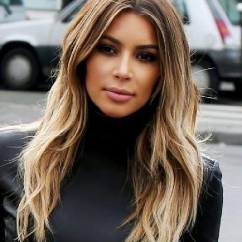 Long Layered Hairstyles Kim Kardashian (Photo 2 of 15)
