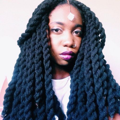 Very Thick And Long Twists Yarn Braid Hairstyles (Photo 1 of 20)