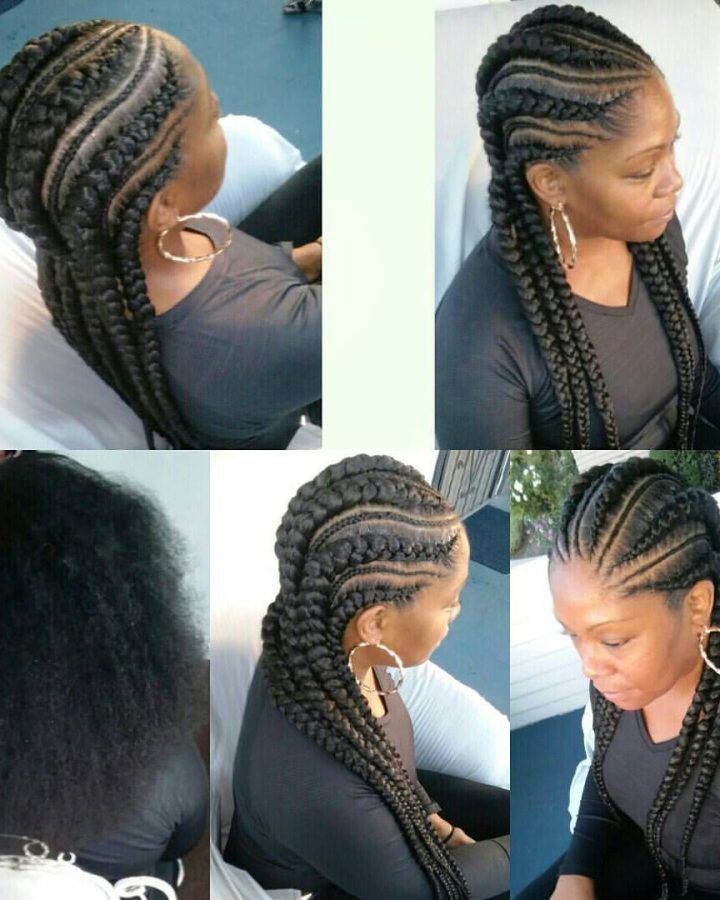20 Inspirations Long and Big Cornrows Under Braid Hairstyles